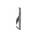 Ilcom Profilé décoratif Li Angle intérieur en acier inoxydable 30 mm x 30 mm x 2700 mm - argent poli