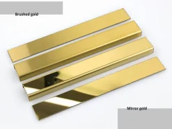 Profilé décoratif Li Angle intérieur en acier inoxydable 30 mm x 30 mm x 2700 mm - or poli-Ilcom Clearance