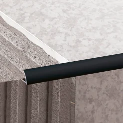 Profilé de carrelage intérieur rond PVC noir lisse L.2,5m x l.2,65 cm x ep.6mm-Diall