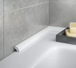 Profilé de carrelage intérieur PVC auto-adhésif arrondi blanc L.250 x l. 1.7 x Ep. 0,7 cm-Diall Best