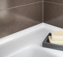 Profilé de carrelage intérieur PVC auto-adhésif arrondi blanc L.250 x l. 1.7 x Ep. 0,7 cm-Diall Best