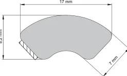 Profilé de carrelage intérieur PVC auto-adhésif arrondi blanc L.250 x l. 1.7 x Ep. 0,7 cm-Diall Best