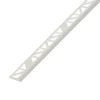 Profilé de carrelage intérieur droit PVC blanc lisse L.2,5m x l.2,28cm x ep.8mm-Diall Outlet