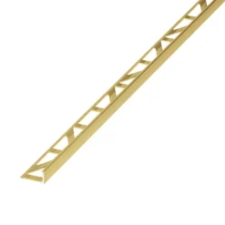Diall Profilé de carrelage intérieur droit aluminium cuivre or L.2,5m x l.2,2cm x ep.8mm