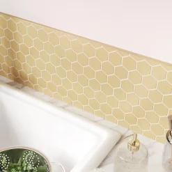 Diall Profilé de carrelage intérieur droit aluminium cuivre or L.2,5m x l.2,2cm x ep.8mm