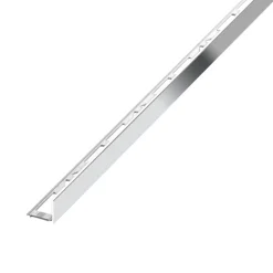 Profilé de carrelage intérieur droit aluminium effet chromé poli L.2,5m x l.2,2cm x ep.10mm-Diall Hot