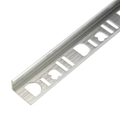Profilé de carrelage intérieur droit aluminium effet chromé poli L.2,5m x l.2,2cm x ep.10mm-Diall Hot