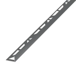 Profilé de carrelage intérieur angle droit alu 22 mm x 2.5 m anthracite-Diall Hot