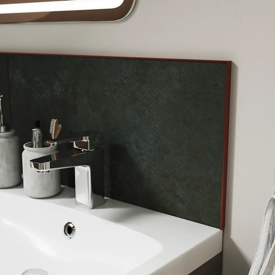 Diall Profilé de carrelage intérieur angle droit alu 22 mm x 2.5 m effet cuivre foncé