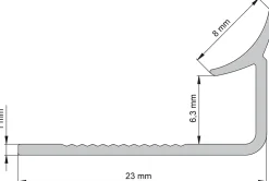 Diall Profilé de carrelage intérieur rond PVC blanc lisse L.2,5m x l.3cm x ep.6mm