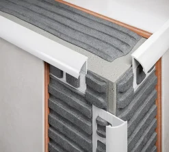 Profilé de carrelage intérieur rond PVC blanc lisse L.1,83m x l. 26,5cm x ep.6 mm-Diall New