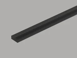 Profilé de finition alu noir pour dalles PVC Dumawall L. 260 x l.7 x H. 2 cm Ép 5 mm- Sale