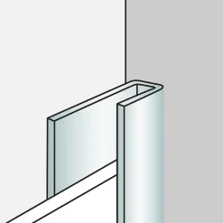 Profilé de finition alu noir pour dalles PVC Dumawall L. 260 x l.7 x H. 2 cm Ép 5 mm- Sale