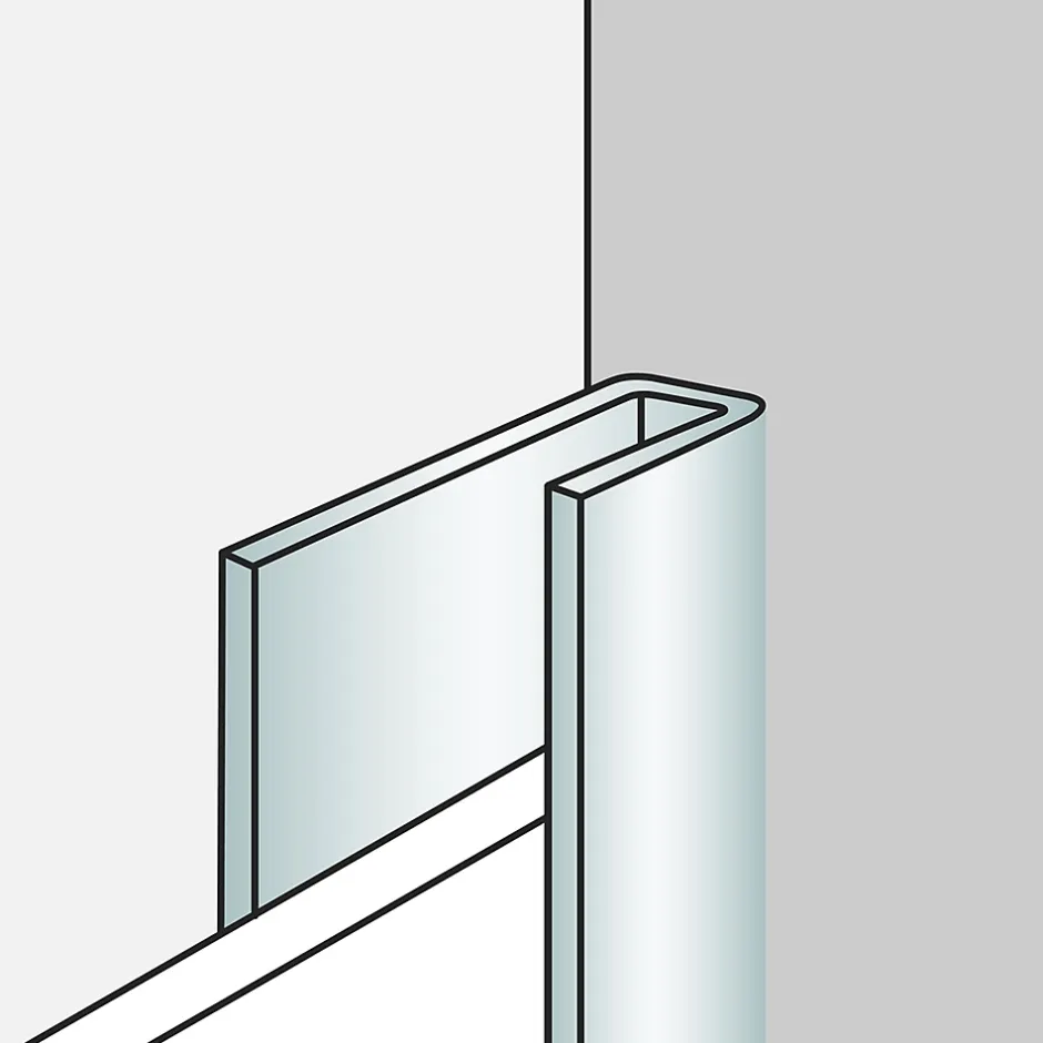 Profilé de finition alu noir pour dalles PVC Dumawall L. 260 x l.7 x H. 2 cm Ép 5 mm- Sale