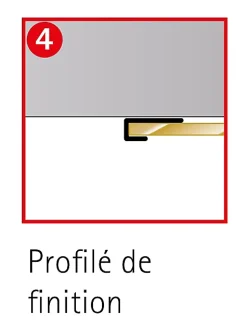 Schulte Profilé de finition H.255 x 1,7 cm, aluminium, blanc brillant, Deco Design