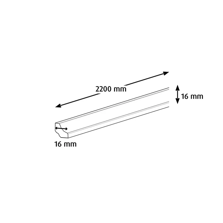 Profilé de finition pour sol MDF Good Home 220 x 1,6 cm décor 125-GoodHome New