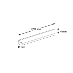 Profilé de finition pour sol MDF Blanc 220 x 1,6 cm décor 10-GoodHome Hot