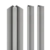 Profilé de fintion + 1 profilé d'angle intérieur H.255 x l.2,3 cm, aluminium, argent, Deco Design vendu par 2-Schulte New