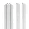 Schulte Profilé de fintion + 1 profilé d'angle intérieur H.255 x l.2,3 cm, aluminium, blanc brillant, Deco Design vendu par 2