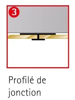 Schulte Profilé de jonction H.255 x 3,3 cm, aluminium, blanc brillant, Deco Design