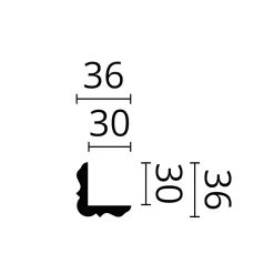 Noel & Marquet Profil de protection des bords NMC WALLSTYL WE2 Profil de décoration