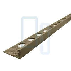 Profilé LAQUÉ MAT BEIGE FONCÉ INTÉRIEUR/EXTÉRIEUR 12mm décoratif pour Carrelage Mural. Aluminium Laqué L.2,60m x 12mm. Luxury Café-Lux Mosaic Sale