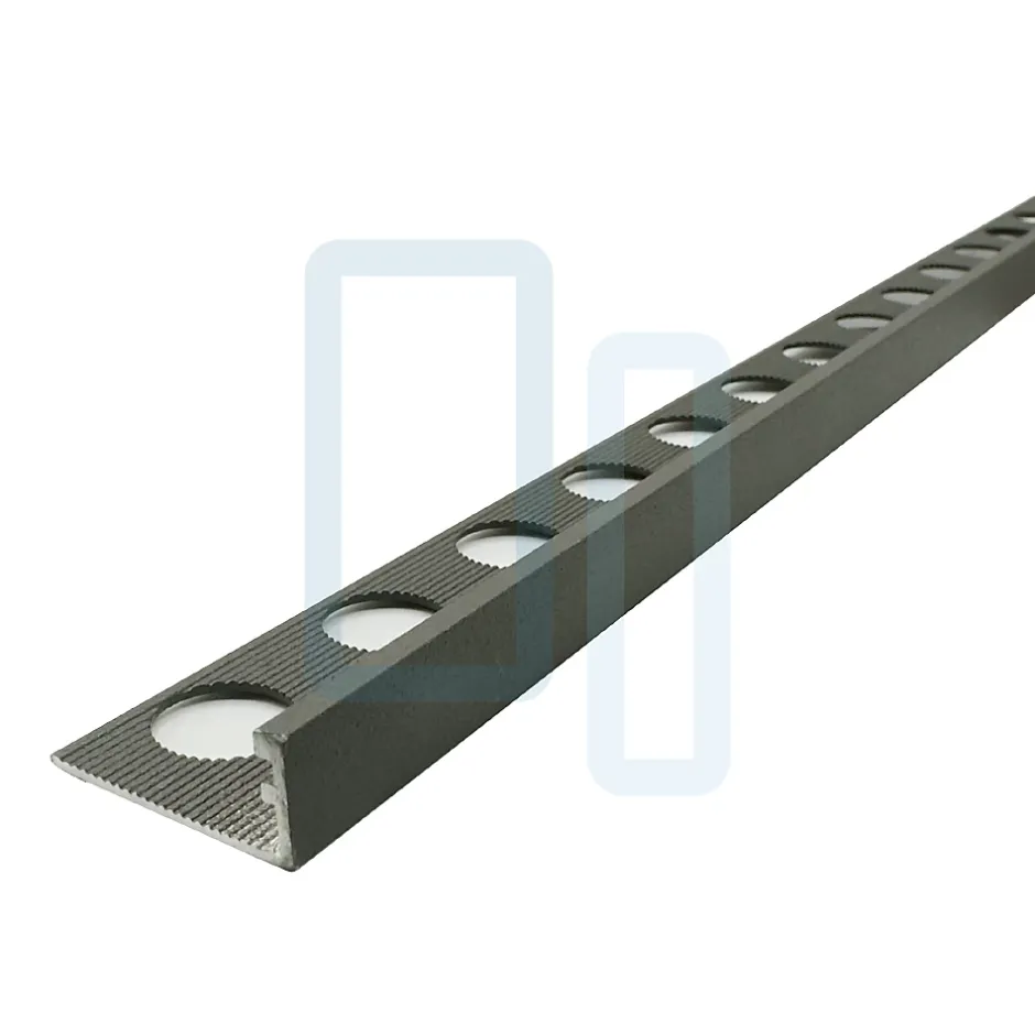 Lux Mosaic Profilé LAQUÉ NOIR MAT INT/EXT décoratif pour Carrelage Mural L.2,6m x 9,5mm. Luxury Antracite