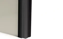 Homewell Profilé poignée alu Styldoor pour portes de placard coulissant d'ép. 19mm, laqué noir, longueur 2.55m