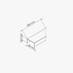 Profilé U Décoratif pour Panneau Tasseau Bois - Cuivré - 20 cm-Mon Marché Déco Hot