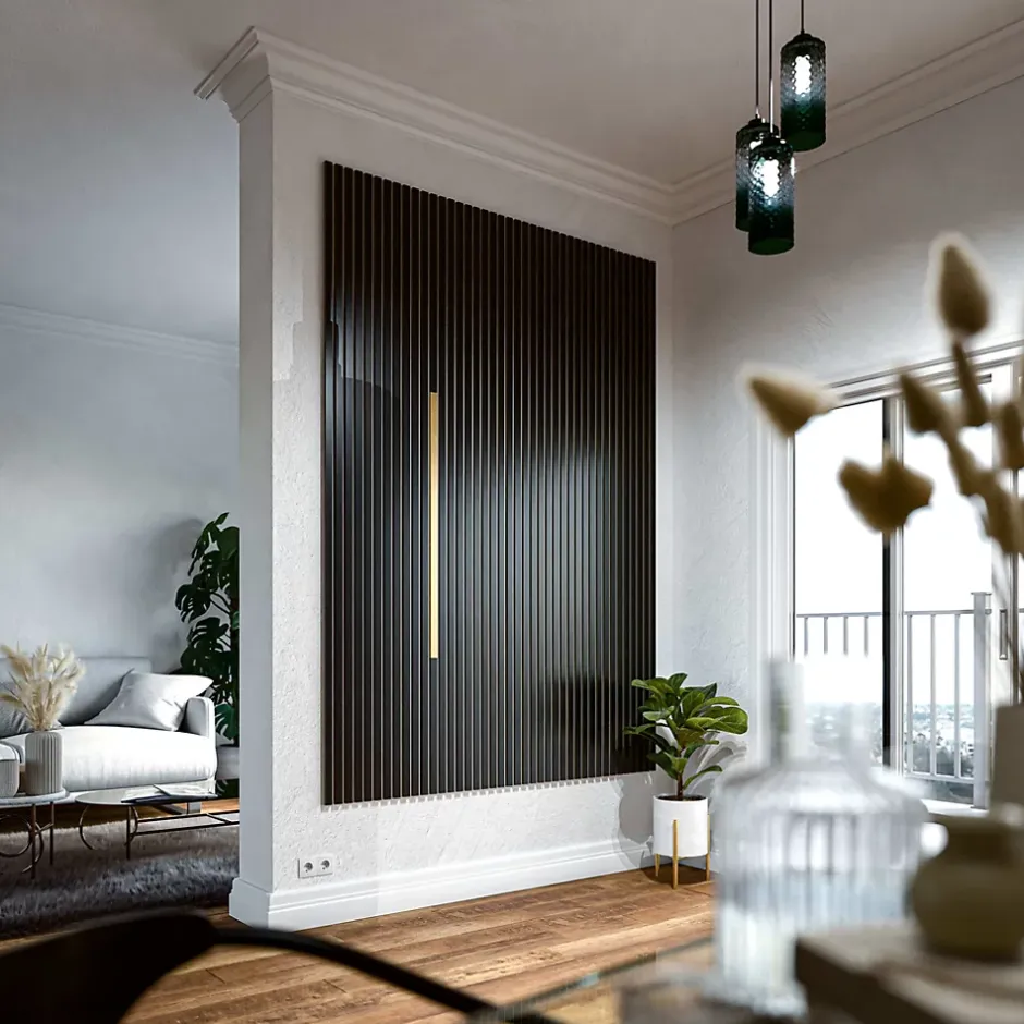 Mon Marché Déco Profilé U Décoratif pour Panneau Tasseau Bois - Or - 1 m