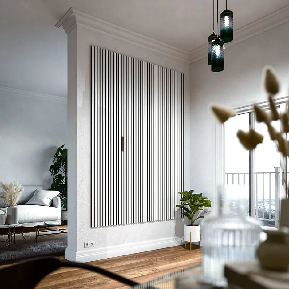 Mon Marché Déco Profilé U Décoratif pour Panneau Tasseau Bois - Gris Foncé - 20 cm