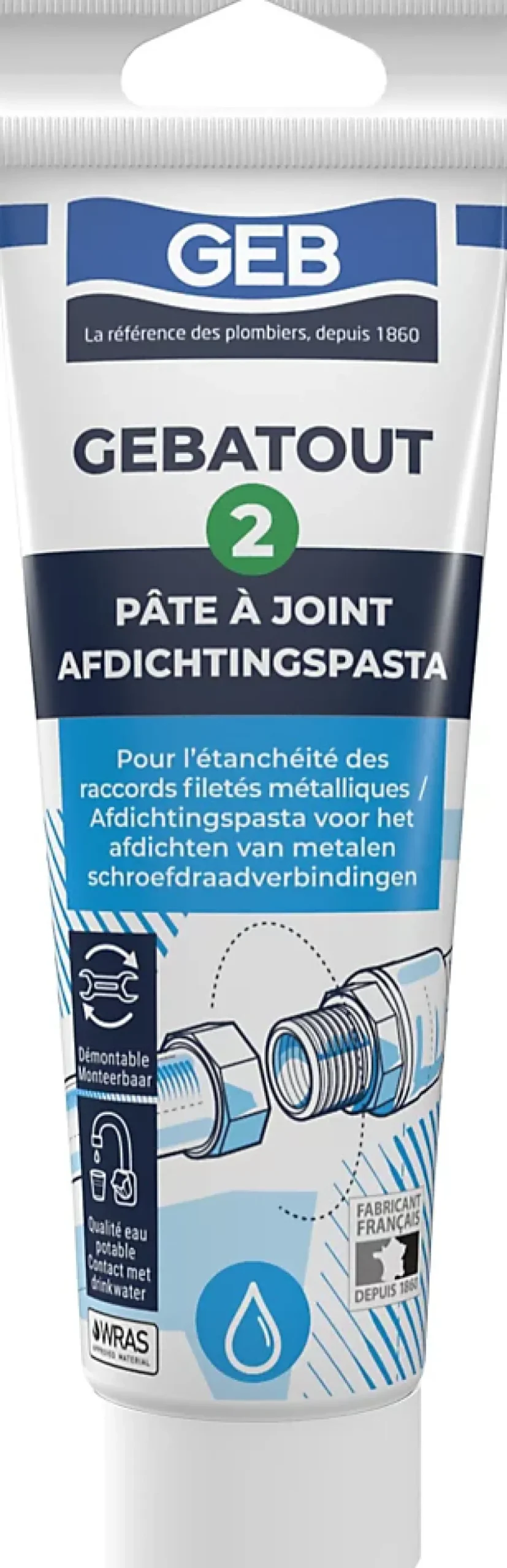 Pâte à joint atout 2 en tube de 125ml - - 103981-Geb Discount