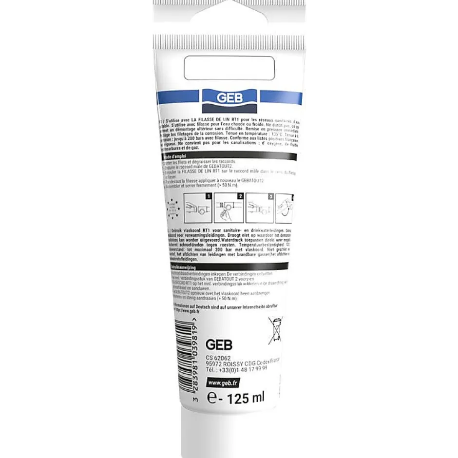 Pâte à joint atout 2 en tube de 125ml - - 103981-Geb Discount