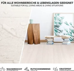 Floordirekt Pure Oak 009s Aspect Bois carrelage Revêtement de Sol, 100 x 350 cm