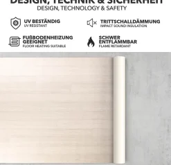 Floordirekt Pure Oak 009s Aspect Bois carrelage Revêtement de Sol, 100 x 350 cm