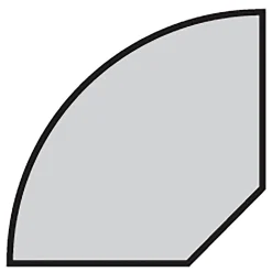 Quart de rond en MDF Ninna couleur vert Ep.14mm L.2,44m