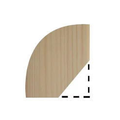 Quart de rond raboté pin 15 x 15 mm L.2,4 m- Discount