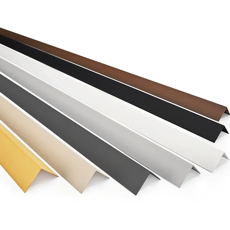Cornière PVC 30x30 mm de protection et de décoration, baguette d'angle de finition, profilé L, KT, rigide, gris, 150 cm-Quest Hot
