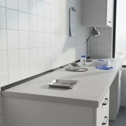 Quest Cornière PVC 50x50 mm de protection et de décoration, baguette d'angle de finition, profilé L, KT, rigide, gris foncé, 200 c