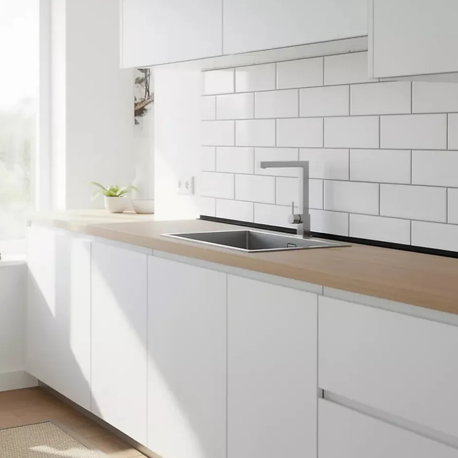 Cornière PVC 50x20 mm de protection et de décoration, baguette d'angle de finition, profilé L, KT, rigide, noir, 200 cm-Quest Online