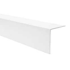 Cornière PVC 50x20 mm de protection et de décoration, baguette d'angle de finition, profilé L, KT, rigide, blanc, 200 cm-Quest Clearance