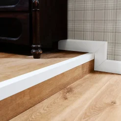 Cornière PVC 40x40 mm de protection et de décoration, baguette d'angle de finition, profilé L, KT, rigide, blanc, 150 cm-Quest Outlet