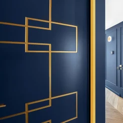 Quest Cornière PVC 50x50 mm de protection et de décoration, baguette d'angle de finition, profilé L, KT, rigide, l'or, 200 cm