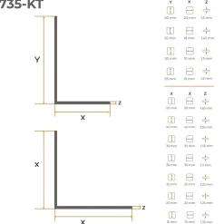 Cornière PVC 30x30 mm de protection et de décoration, baguette d'angle de finition, profilé L, KT, rigide, beige, 150 cm-Quest Best