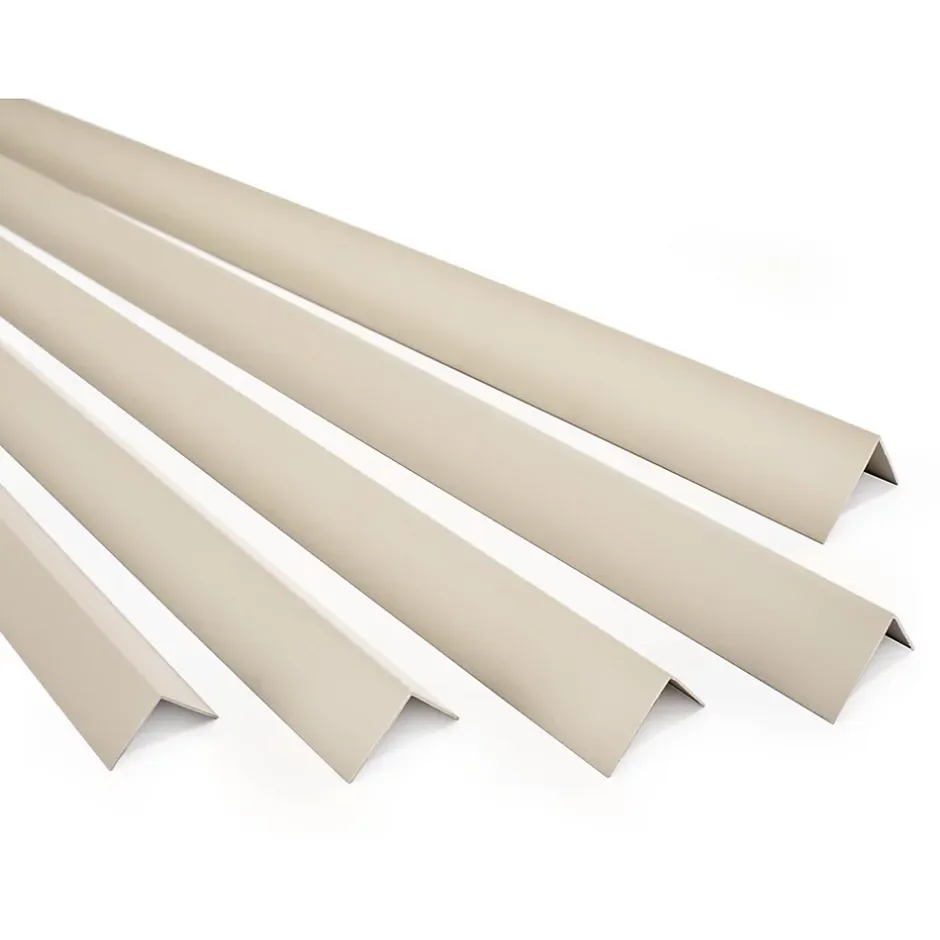 Cornière PVC 30x30 mm de protection et de décoration, baguette d'angle de finition, profilé L, KT, rigide, beige, 150 cm-Quest Best