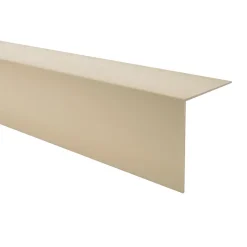 Cornière PVC 35x18 mm de protection et de décoration, baguette d'angle de finition, profilé L, KT, rigide, beige, 200 cm-Quest Best