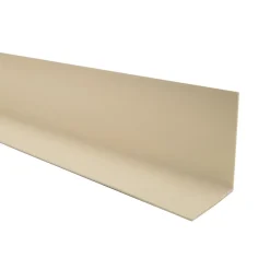 Cornière PVC 35x18 mm de protection et de décoration, baguette d'angle de finition, profilé L, KT, rigide, beige, 200 cm-Quest Best