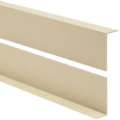 Quest Cornière PVC 50x50 mm de protection et de décoration, baguette d'angle de finition, profilé L, KT, rigide, beige, 150 cm