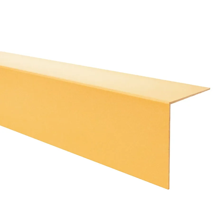 Cornière PVC 50x50 mm de protection et de décoration, baguette d'angle de finition, profilé L, KT, rigide, l'or, 150 cm-Quest Clearance