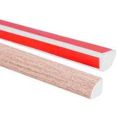 Quest Moulure Décorative Adhesive 10 mm, Quart de Rond PVC flexible - 3 mètres, chêne clair